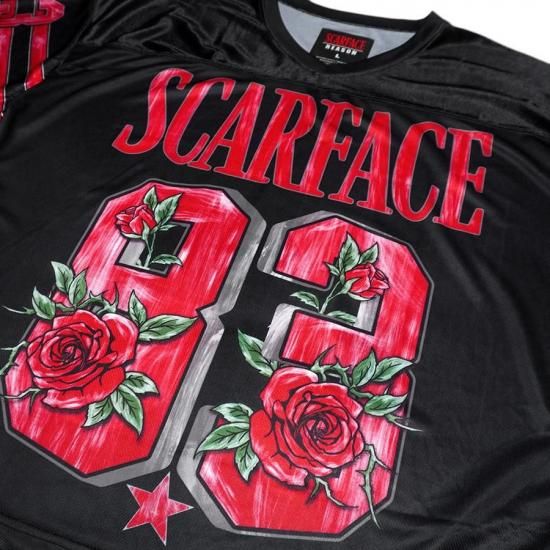 入手困難 リーズン REASON × Scarface フットボールシャツ 送料無料】REASON CLOTHING × SCARFACE OVERSIZED FOOTBALL