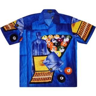 ̵STREET DESIGN BILLIARD OPEN SHIRTSBLUE