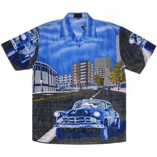 ̵STREET DESIGN TOWN OPEN SHIRTSBLUE