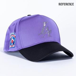̵REFERENCE LA CRYSTALS SNAPBACK CAPPURPLEBLACK