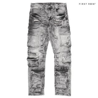 ̵FIRST ROW UTILITY CARGO MULTI DENIM PANTSWASH GRAY