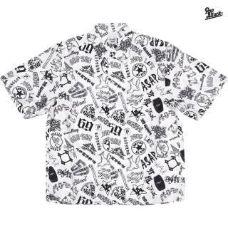 ̵RAP ATTACK RAPPER'S TATTOO OPEN SHIRTSWHITE