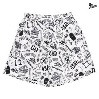 ̵RAP ATTACK RAPPER'S TATTOO SHORTSWHITE