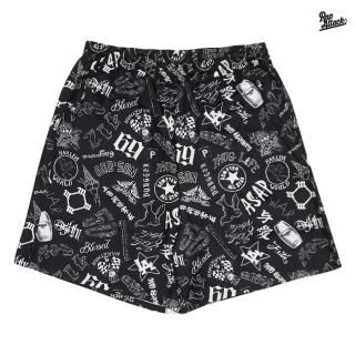 ̵RAP ATTACK RAPPER'S TATTOO SHORTSBLACK