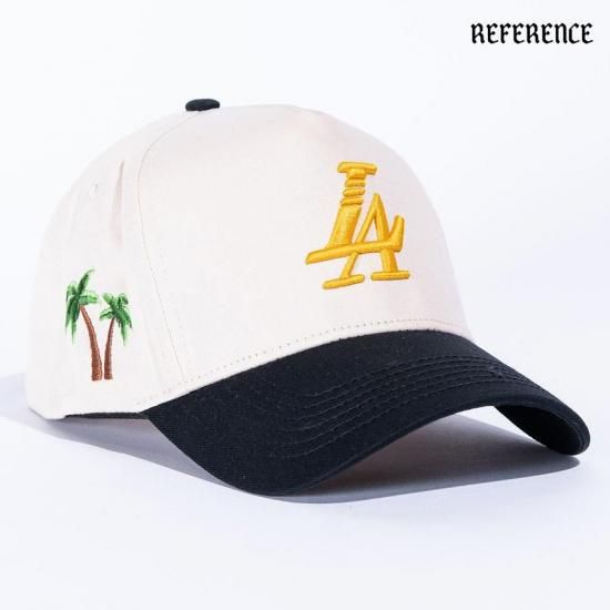 送料無料】REFERENCE PARADISE LA SNAPBACK CAP【CREAM×BLACK