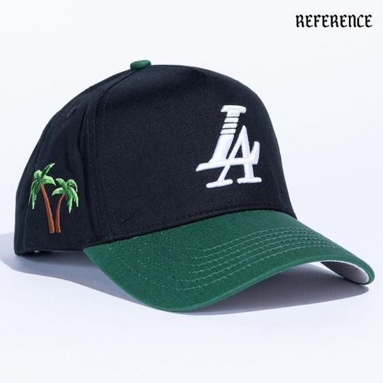送料無料】REFERENCE PARADISE LA SNAPBACK CAP【BLACK×GREEN