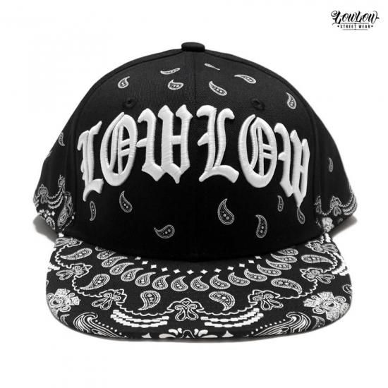 BLACK BOX キャップ JUSWANNA 送料無料】LOWLOW STREETWEAR BANDANA SNAPBACK CAP【BLACK