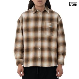 㤤դ10ܺȯͽPRO CLUB HEAVY WIDE OMBRE FLANNEL L/S SHIRTSBROWN