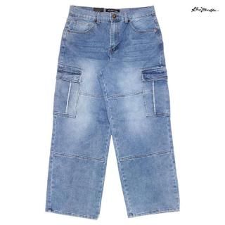 ̵KNO BETTA 625 DENIM CARGO PANTSLIGHT BLUE