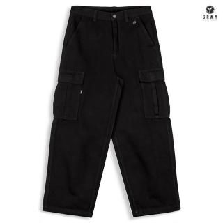 ̵GRIMEY THE SHELTER DENIM CARGO PANTSBLACK