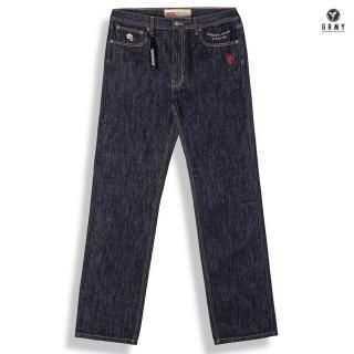 ̵GRIMEY THE PLANET DENIM PANTSRAW BLUE
