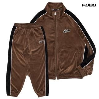 ̵FUBU VELOUR TRACK SETUPBROWN