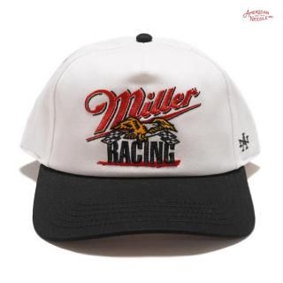 ̵AMERICAN NEEDLE ROSCOE SNAPBACK CAP - MILLER HIGH LIFE -WHITEBLACK
