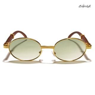 ̵EMPIRE LA SUNGLASSGOLDGREEN