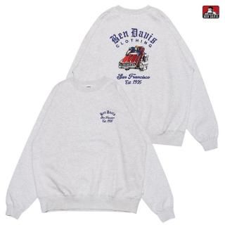 ̵BEN DAVIS LOWRIDE EMB CREWNECK SWEATASH