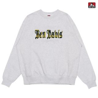 ̵BEN DAVIS PLAID LOGO CREWNECK SWEATASH