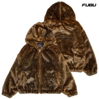 ̵FUBU FAUX FUR HOODED JACKETBEIGE