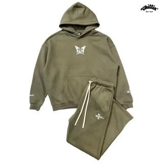 ̵CHILLIN NY BUTTERFLY SWEAT SETUPMOSS GREEN