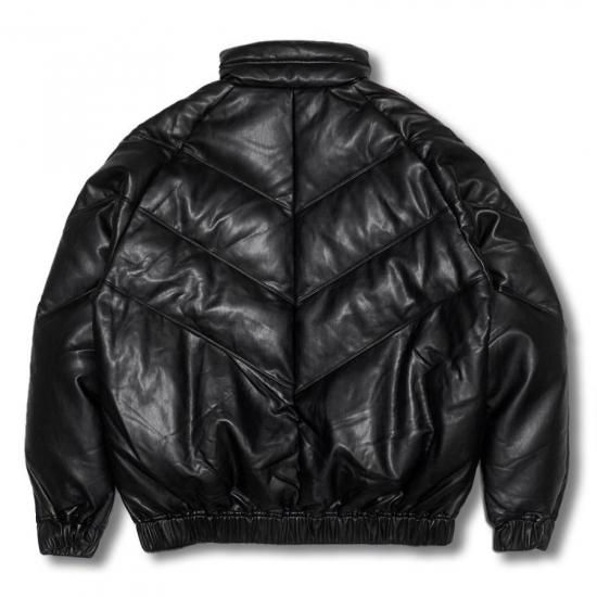 送料無料】FIRST DOWN V-DOWN JKT PU LEATHER【BLACK】 - INDOOR CLASS