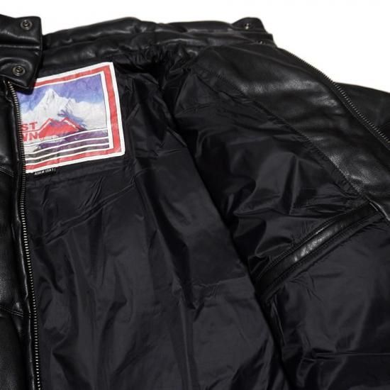 送料無料】FIRST DOWN V-DOWN JKT PU LEATHER【BLACK】 - INDOOR CLASS