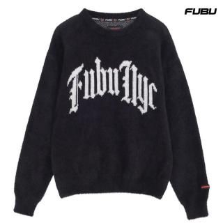 ̵FUBU SHAGGY KNIT CREWBLACK