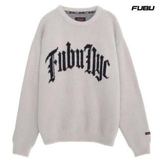 ̵FUBU SHAGGY KNIT CREWGRAY