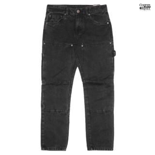 ̵COPPER RIVET WASHED CANVAS DENIM PANTSBLACK