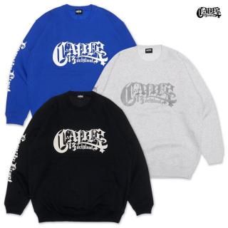 ̵CALIFAS OG LOGO CREWNECK SWEATBLACK/ASH GRAY/BLUE