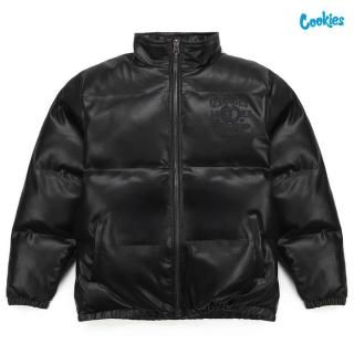 ̵COOKIES PARADISE CITY VEGAN LEATHER PUFFER JACKETBLACK