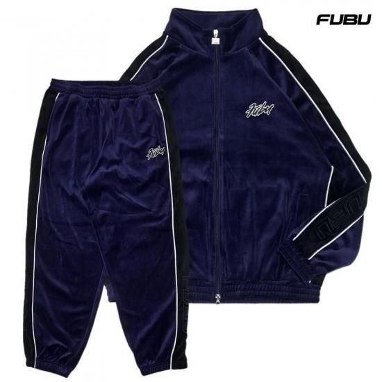 送料無料】FUBU VELOUR TRACK SETUP【NAVY】 - INDOOR CLASS OFFICIAL