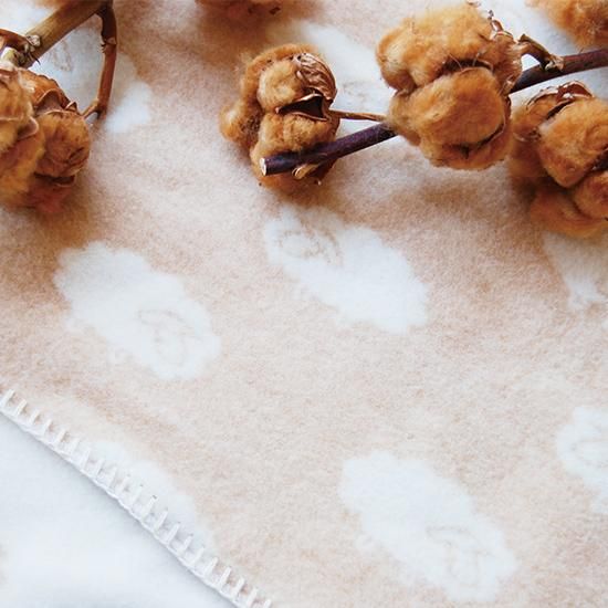 ふわふわひつじ柄 クウォーターケット｜オーガニックコットンの天衣無縫