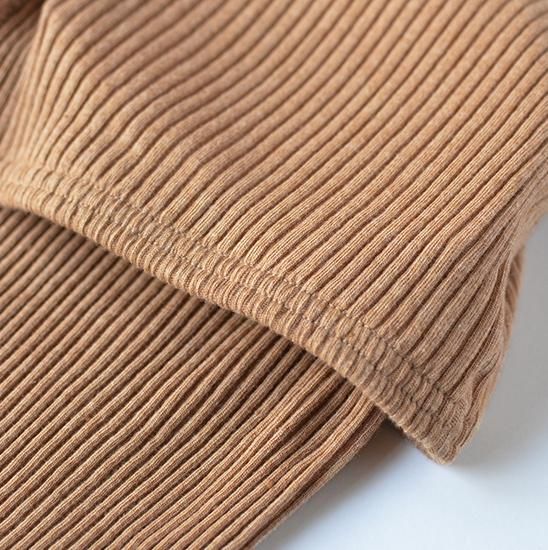 リブカップ付きタンクトップ ブラウン＜茶綿・抗菌防臭