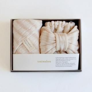 スラブガーゼ ヘアバンド&ウォッシュタオル セットC(ヘアバンド ブラウン+タオル ブラウン)<img class='new_mark_img2' src='https://img.shop-pro.jp/img/new/icons7.gif' style='border:none;display:inline;margin:0px;padding:0px;width:auto;' />