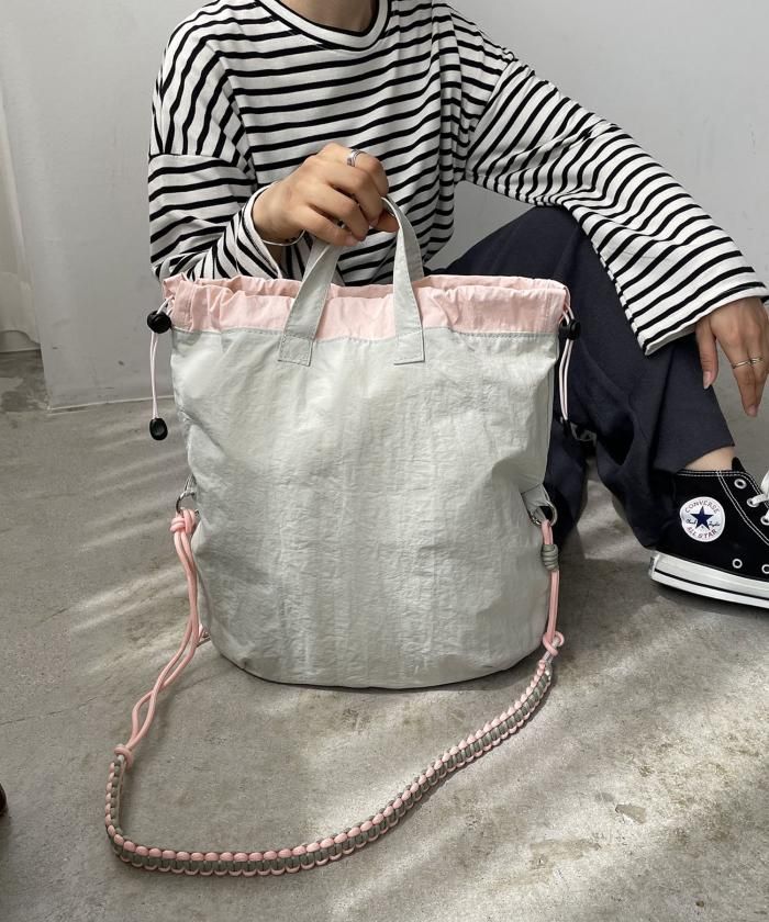 配色ナイロンカラーバッグ - 210nouve | トゥージュヌーヴ