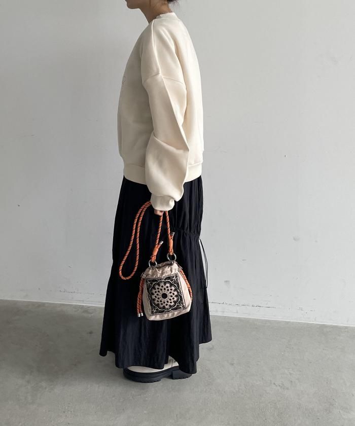 バンダナ柄刺繍ショルダーバッグ - 210nouve | トゥージュヌーヴ バンダナ柄刺繍ショルダーバッグ - 210nouve | トゥージュヌーヴ