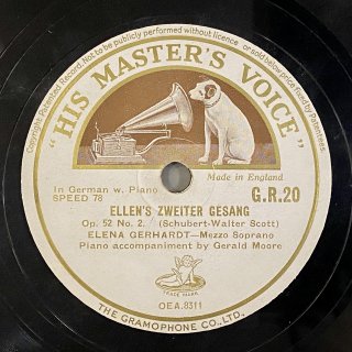 エレナ・ゲルハルト(Ms:1883-1961): エレンの歌 第2曲／子守歌（シューベルト）