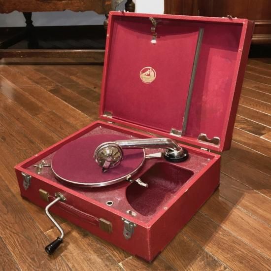 ポータブル蓄音機 Hmv99 赤色 ポータブル蓄音機 Hmv99 赤色