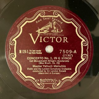 ユーディ・メニューイン(Vn:1916-99)：ヴァイオリン協奏曲第1番ト短調op.26（ブルッフ）