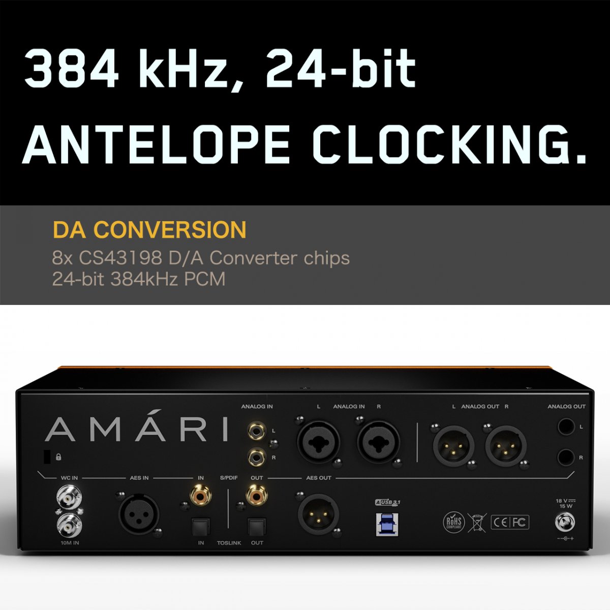 【即納分完売！ お問い合わせください！】Antelope Audio AMARI 高性能DAC ヘッドフォン アンプ アンテロープ オーディオ