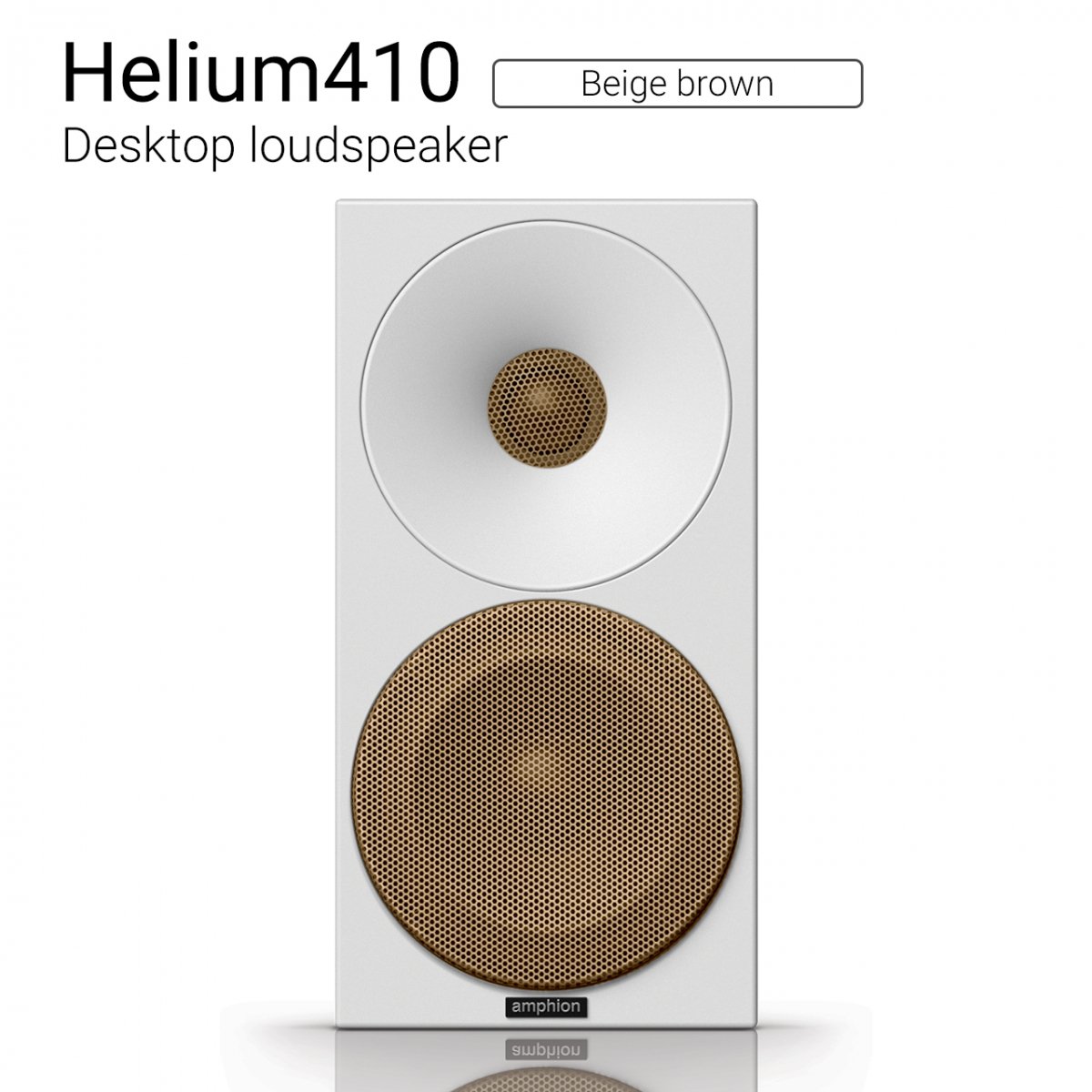 【優れた北欧センス】Helium410 （Beige brown） Desktop loudspeaker【ペア】