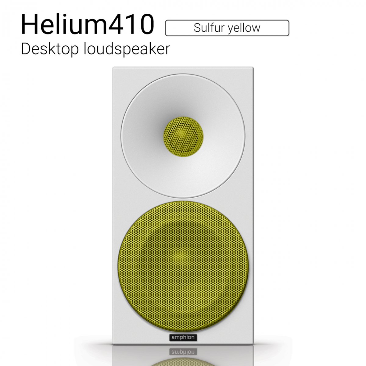 【優れた北欧センス】Helium410 （Sulfur yellow） Desktop loudspeaker【ペア】