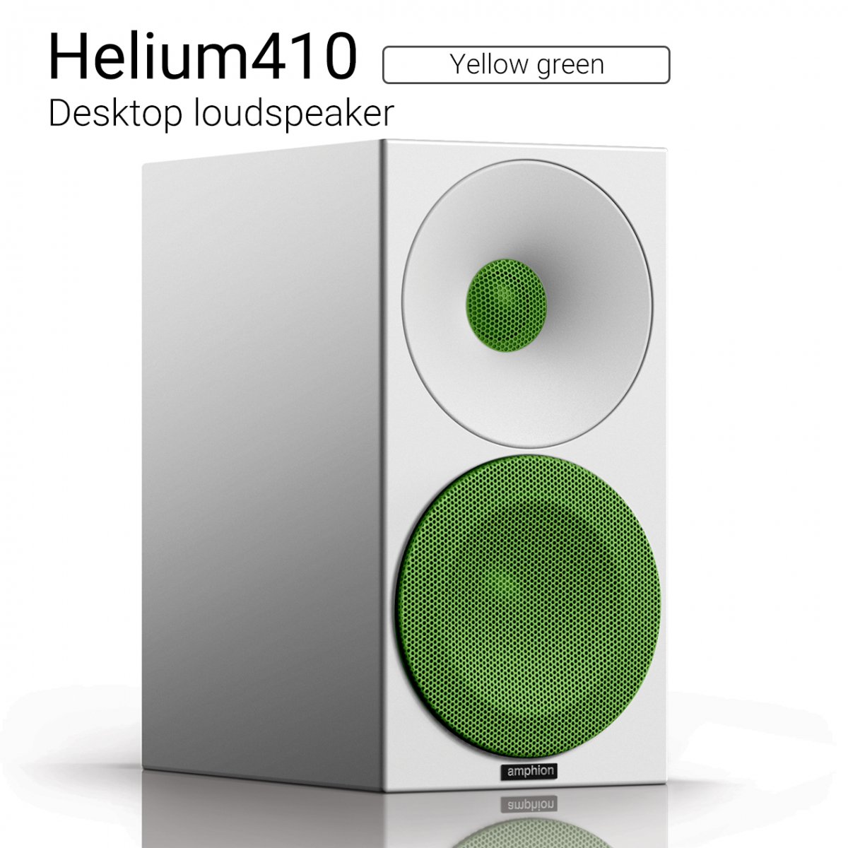 【優れた北欧センス】Helium410 （Yellow green） Desktop loudspeaker【ペア】