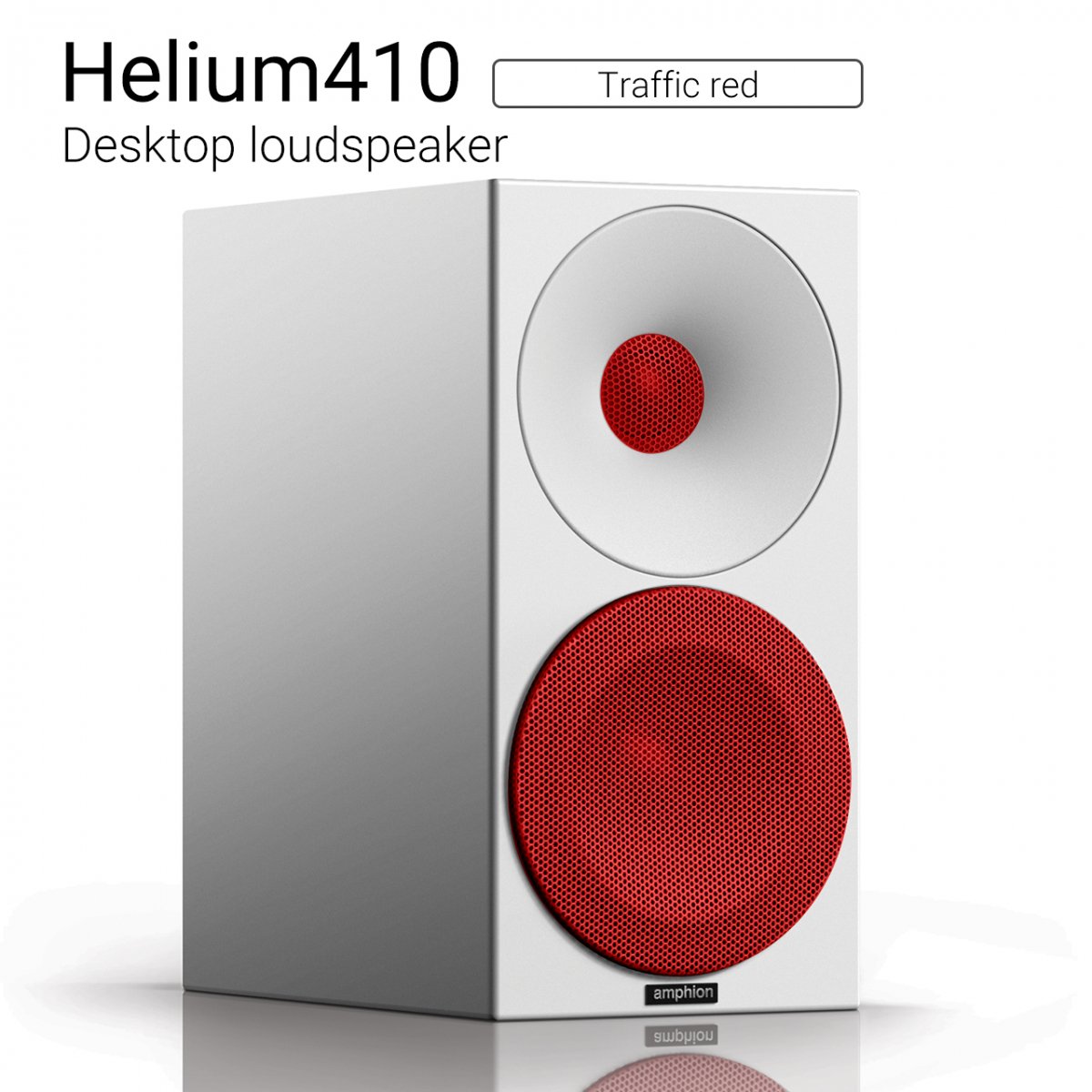 【優れた北欧センス】Helium410 （Traffic red） Desktop loudspeaker【ペア】