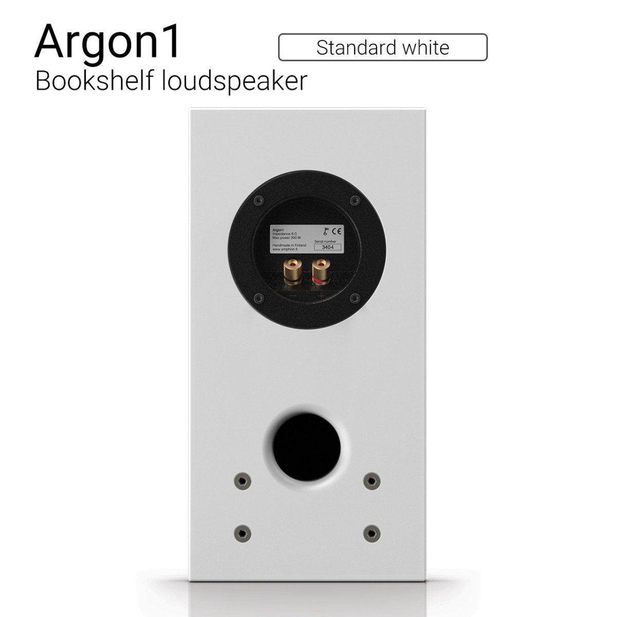 【シンプル＆ナチュラルサウンド】Argon1 （Standard white） Bookshelf loudspeaker【ペア】
