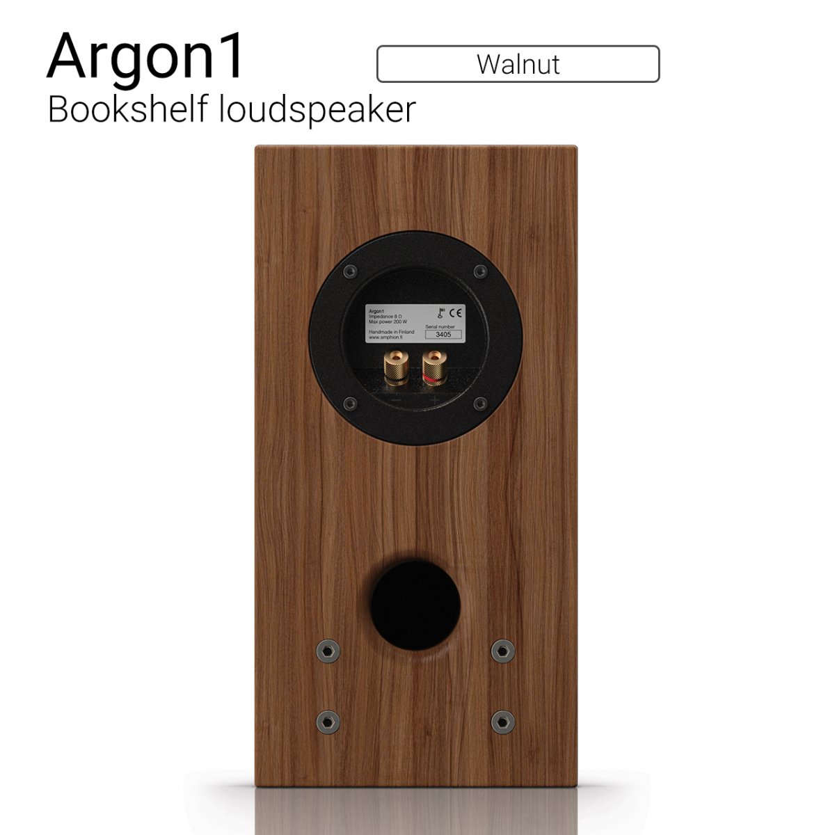 【シンプル＆ナチュラルサウンド】Argon1 （Walnut） Bookshelf loudspeaker【ペア】
