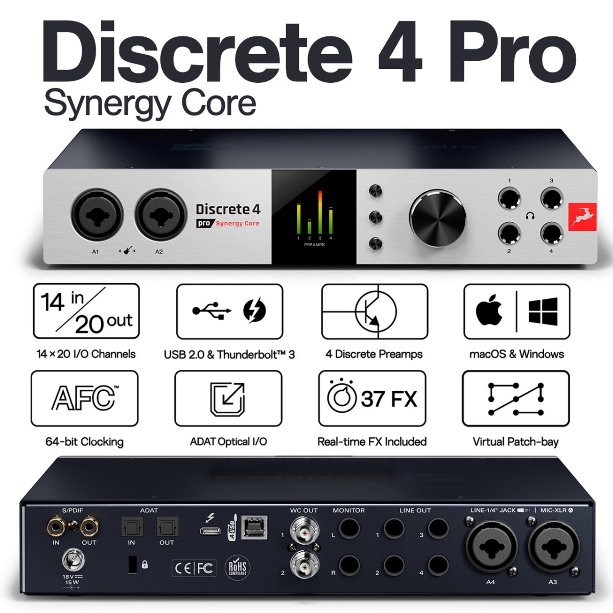 【 即納！90種類以上のFXキャンペーン中！ 】 Antelope Audio Discrete 4 Pro Synergy Core
