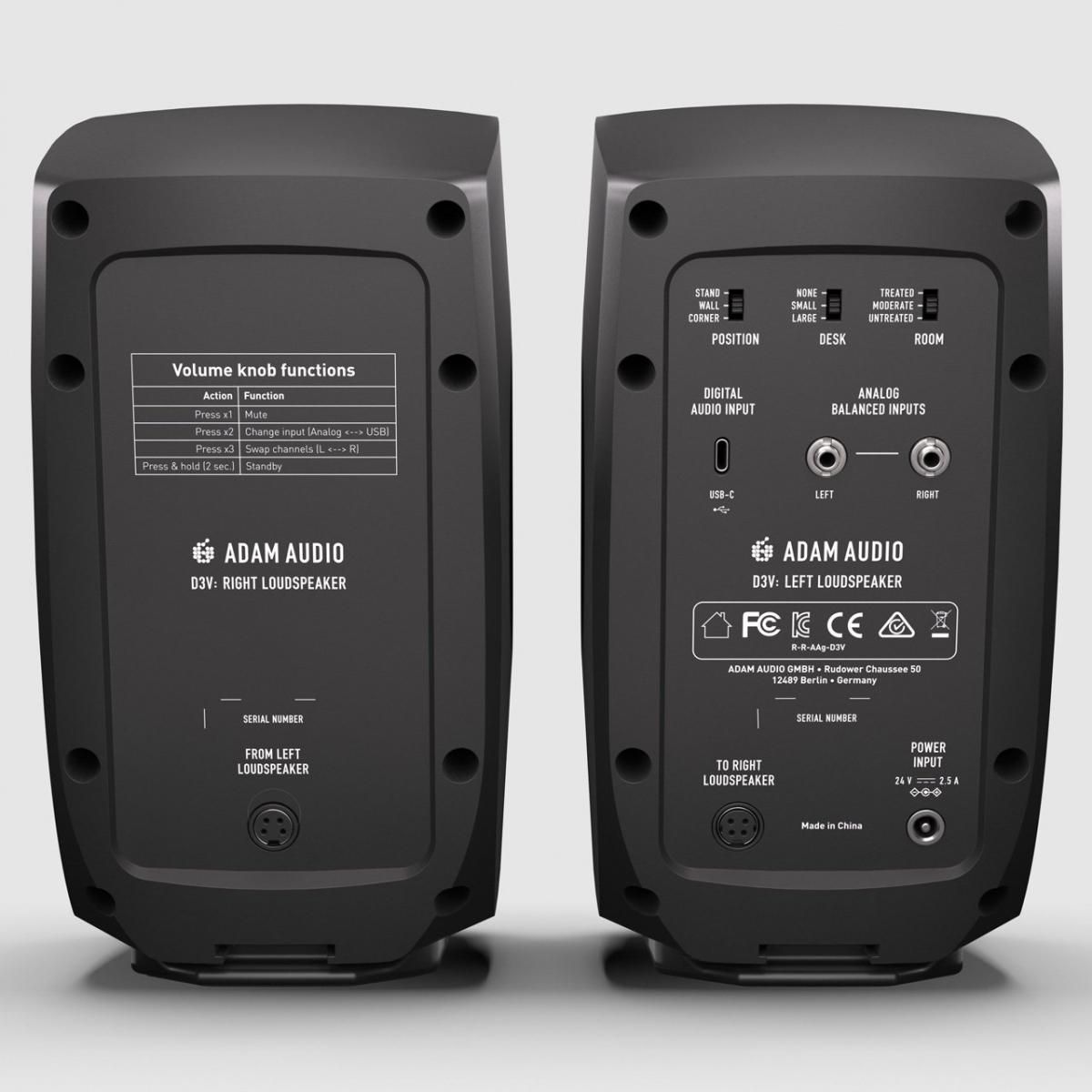 ADAM AUDIO D3V Black | ADAM Audioの高品質なサウンドを