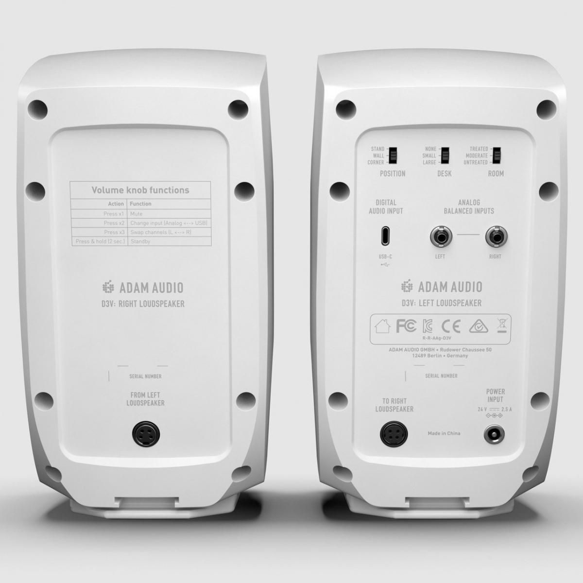 ADAM AUDIO D3V White | ADAM Audioの高品質なサウンドを ADAM AUDIO D3V White | ADAM Audioの高品質なサウンドを