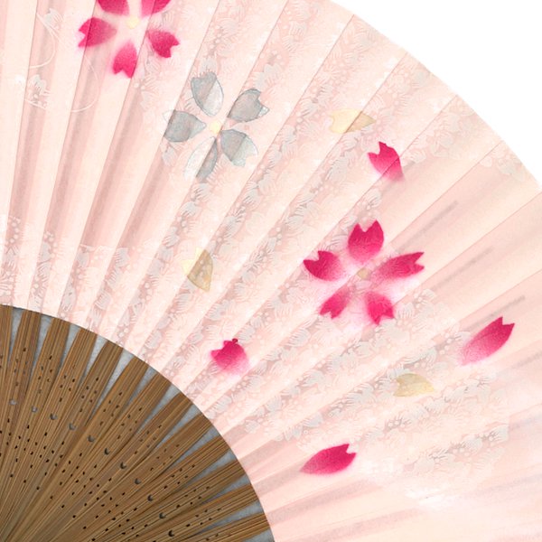 女性用 紙扇子 桜ピンク 単品 Db20 - itotsune