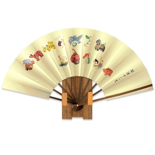cocosana様 リクエスト 3点 まとめ商品 外国へのお土産 飾り扇子 七福神 ゴマ竹台付き Ra303 - itotsune